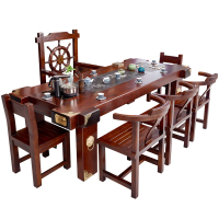 木茶桌椅組合實木茶臺茶幾用客廳茶臺套裝辦公室仿古功夫茶桌