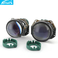 RONAN Upgrade 3.0 Bi-Xenon Lenses Headlight Blue Film for Hella 3R G5 Black Edition Retrofit D1S D2H D3S D4S D2S Car Motorcycle
