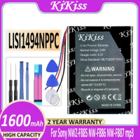 KiKiss Battery LISI1494NPPC 1600mAh For Sony NWZ-F885 NW-F886 NW-F887 mp3 Digital Bateria