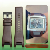 For Diesel Men's Business Genuine Leather Watch Strap Dz4246 Dz1273 Concave Interface Durable Waterproof Soft 32mm Watchband