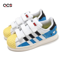 adidas x LEGO 休閒鞋 Superstar CF C 中童 藍 白 聯名 小朋友 魔鬼氈 樂高 愛迪達 IF2911
