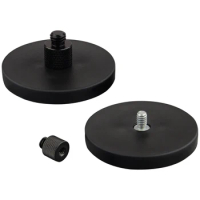 55lb Neodymium Magnet Base Rubber Coated Magnetic Mounting 1/4’’ to 3/8’’ Male Thread Hole Camera/Led Lighting/Tools