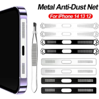 1/3/5Pcs Metal Integrated Phone Speaker Dustproof Net Stickers For Apple iPhone 12 13 14 Plus Pro Max Mini Anti Dust Mesh Cover