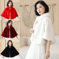 Wedding Bolero Women Fur Cape Faux Fur Coat Faux Fur Bridal Wraps Shrugs for Women