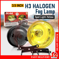 DLAA 3.5\ H3 Sport Light12V 55W Univesal Halogen Fog Lamp - YELLOW"