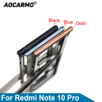 Aocarmo Sim Card SIM Tray Slot For Xiaomi Redmi Note 10 Pro 10Pro Replacement Parts