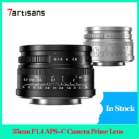 7artisans 35mm F1.4 APS-C Camera Prime Lens For Fuji Sony Mirrorless Camera For Fuji XT5 XS20 For Nikon ZFC For Sony ZV-E10