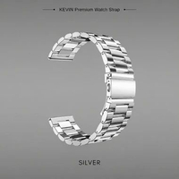 KEVIN QRS Tali Strap Jam Kospet Tank M4 M3 Ultra - Stainless Steel Metal 22mm silver
