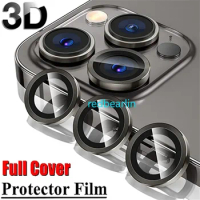 100pcs Lens Metal Ring Protector Glass for iPhone 15 14 Pro Max Camera Lens Protector Cap For iPhone 14 13 12 11 Pro Max 15 Plus