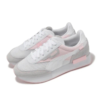 【PUMA】休閒鞋 Future Rider Queen Of Hearts 女鞋 粉 灰 麂皮 網布 緩衝(395969-01)