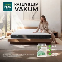 Quantum Kasur Busa Vakum Bonus Sprei & Bantal [FREE ONGKIR JAWA BALI] Tebal 15cm 140 x 200