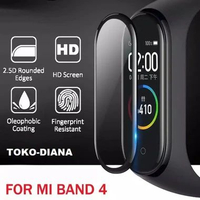 Anti Gores Smartwatch Xiaomi Mi Band 4 Bracelet Screen Protector Jam Tangan 3D Full Cover