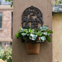 掬涵 鑄鐵花盆托架 古典花紋裝飾壁掛件雜貨花園戶外庭院歐式復古