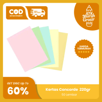 Kertas concorde tebal 220 gr ukuran A4 / Termurah / 10 Lembar