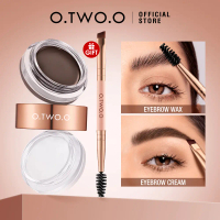 [MY] O.TWO.O 2-in-1 Eyebrow – Brow Wax & Brow Cream, Long Lasting, Lock-in Color, 3D Fluffy Eyebrow 