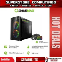 Casing GameMax STRATOS ITX Gaming PC Case Tempered