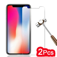2Pcs tempered glass For Alppe iPhone X 10 S Xs Max Xr Glass Screen Protector Protective Film case on For apple ix xs s Max xr 9h