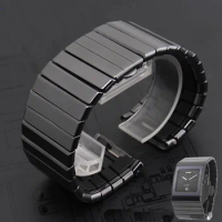Ceramic WatchBand Replacement For Rado DIAMASTER Series Black Watch Chain Men's 27mm 35mm Watch Strap Bracelet