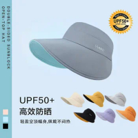 UV double-sided wearable large eaves, hollow roof, sun protection, fisherman hat for women, UV protection, breathable sun hat