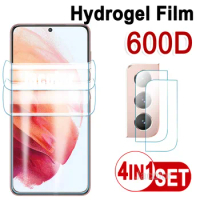 4in1 Hydrogel Film For Samsung Galaxy S21 Ultra 2PCS Soft Screen Protector+2PCS Camera Glass S 21 Plus S21+ S21Ultra Gel Fim