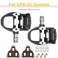 KOOTU automatic locking pedals road bike clip-on pedals for SPD-SL clip-on automatic pedals 1 pair of locking pedals