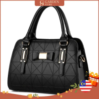 【READY STOCK】GS Fashion Women OHANEL European Elegant Woman Premium PU Leather Handbag Slingbag Beg 