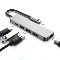 2025 Type-C 5-in-1 Docking Station for Phones, Tablets, Converters, Game Consoles, HDMI Docking Stat