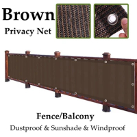 Brown Sunshade Net HDPE Anti-UV Garden Pergolas Shading Net Pool Awning Balcony Privacy Screen Fence Cover Gazebo Sun Canopy