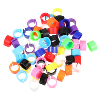 100 Pcs Ring Homing Pigeon Anklet Chicken Identification Chicken Bandss Plastic Cuff Rings