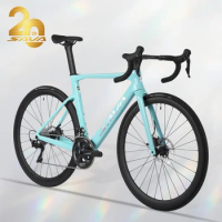SAVA A7 Carbon Fiber Road Bike 8.9kg with SHIMAN0 105 22 Speed Kit 【CE/UCI Certified】 Disc Brake Road Bike Race Bike
