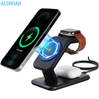 3 in 1 Magnetic Wireless Charger 15W Fast Charging For iPhone 12 13 Pro Max Mini 14 Plus Apple 8 7 6 SE 5 4 Watch Airpods Pro 2