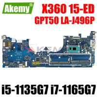 For HP ENVY X360 15-ED 15T-ED100 Laptop Motherboard GPT50 LA-J496P M20700-601 M20704-601 M20703-501 With i5-1135G7 i7-1165G7 CPU