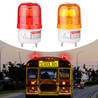 4inch Lampu Warning Kuning / Merah Lampu Blitz 220 Volt Ampu Led Putar Warning Light Lampu Sirine La