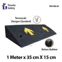 Rubber Ramp / Tanjakan Karet Miring / 100 x 35 x 15 cm - Tanpa Dynabolt