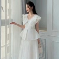 SET ÁO VÁY thiết kế đi chơi dạo phố GEMINI fashion đi tiệc sang trọng áo lông vũ phối chân váy ren H