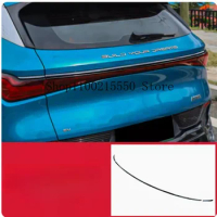 For BYD ATTO 3 Yuan Plus Accessories 2022-2023 Stainless Black Rear Trunk Lid Cover Trim Tail Gate Car Styling Trim Strip