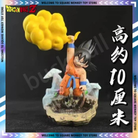 10cm Dragon Ball Figure Son Goku Anime Figure Damage Goku Catch The Clouds Figurine Pvc Statue Collection Model Doll Toy Gifts
