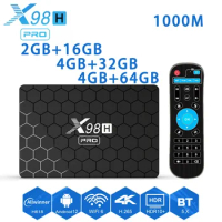 X98H PRO Android 12 Smart TV BOX BT 4K 6K HDR 10+ 2GB+16GB 4GB+32GB/64GB 1000M 2.4&amp;5G Wifi6 3D Media Player Set Top Box