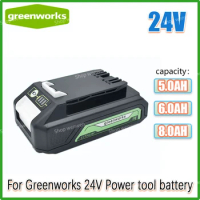 Greenworks The original product is 100% brand new Greenworks 24V 5.0Ah/6.0Ah/8.0Ah Lithium-ion Battery (Greenworks Battery)