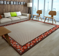 外銷日本等級 出口日本 200*240 CM  現代簡約紅色花朵 高級地毯/ 玄關地毯 / 客廳地毯