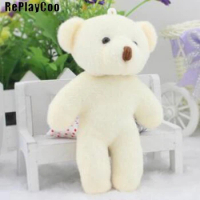 50PCS/LOT Kawaii Small Teddy Bears Stuffed Plush With Chain 12CM Toy Teddy-Bear Mini Bear Ted Bears Plush Toys Kids Gifts WXZ010