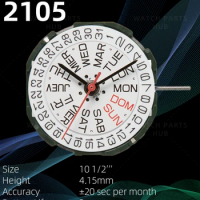 New Genuine Miyota 2105 Watch Movement Citizen Original Quartz Mouvement Automatic Movement 3 Hands Date At 3 watch parts