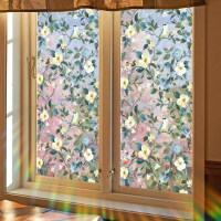 Springtime Shopping Mall Office Static Color Film Removable Sunlight Window Film Glass Film E4H8