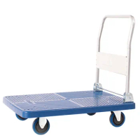Foldable Push Cart Dolly Moving Platform Hand Truck Trolley with 360 Degree Swivel Wheels