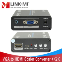 LINK-MI VGA to HDMI Video 4K 2K Scaler Converter box 3D 1080P with Audio for PC Computer Monitor Video adapter