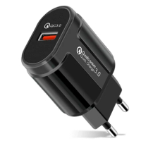 Quick Charge 3.0 18W 3Amp USB Wall Charger for Galaxy S9/S8/Edge/Plus, Note 8/7, LG G4, HTC One A9/M9, Nexus 9, iPhone, iPad