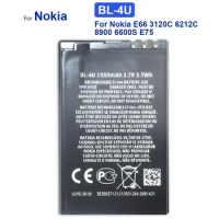 Battery For Nokia E66 3120C 6212C 8900 6600S E75 5730XM 5330XM 8800SA 8800CA 206 3120 5250 5530 6212 6600 C5-03 BL-4U 1000mAh