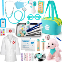 Sundaymot Doctor Kit for Kids 37PC Pretend Play Doctor Toys Doctor Kit for Toddlers 3-5 with Dog Toy