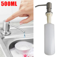 Durable Soap Dispenser Soap Dispensers Detergent Hand Pump Hand Soap Kitchen Liquid Sink.Silver Stainless Steel