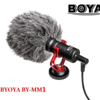 BOYA BY-MM1 Microphone Cardioid Shotgun for iPhone Android Smartphone Canon Nikon Sony DSLR Camera Consumer Camcorder PC Mic